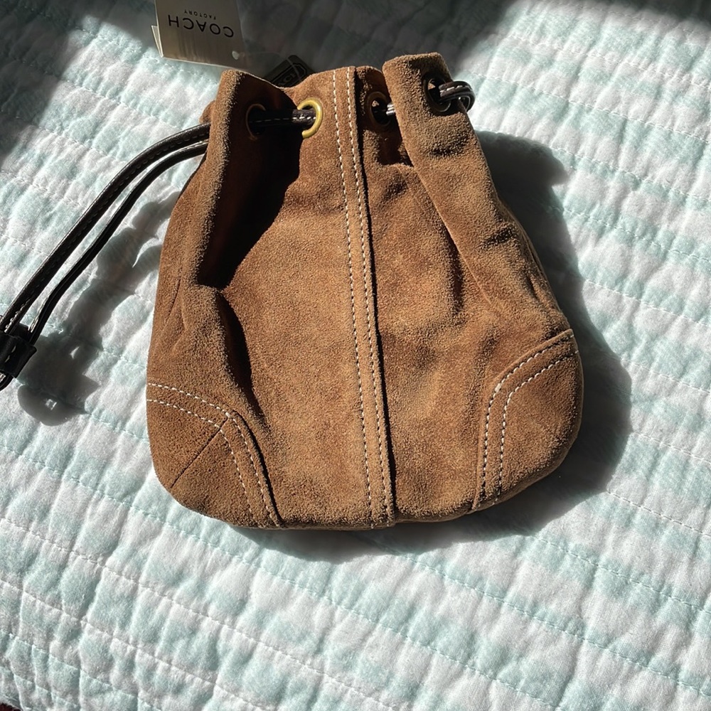 Coach drawstring suede wristley - Picture 4 of 11